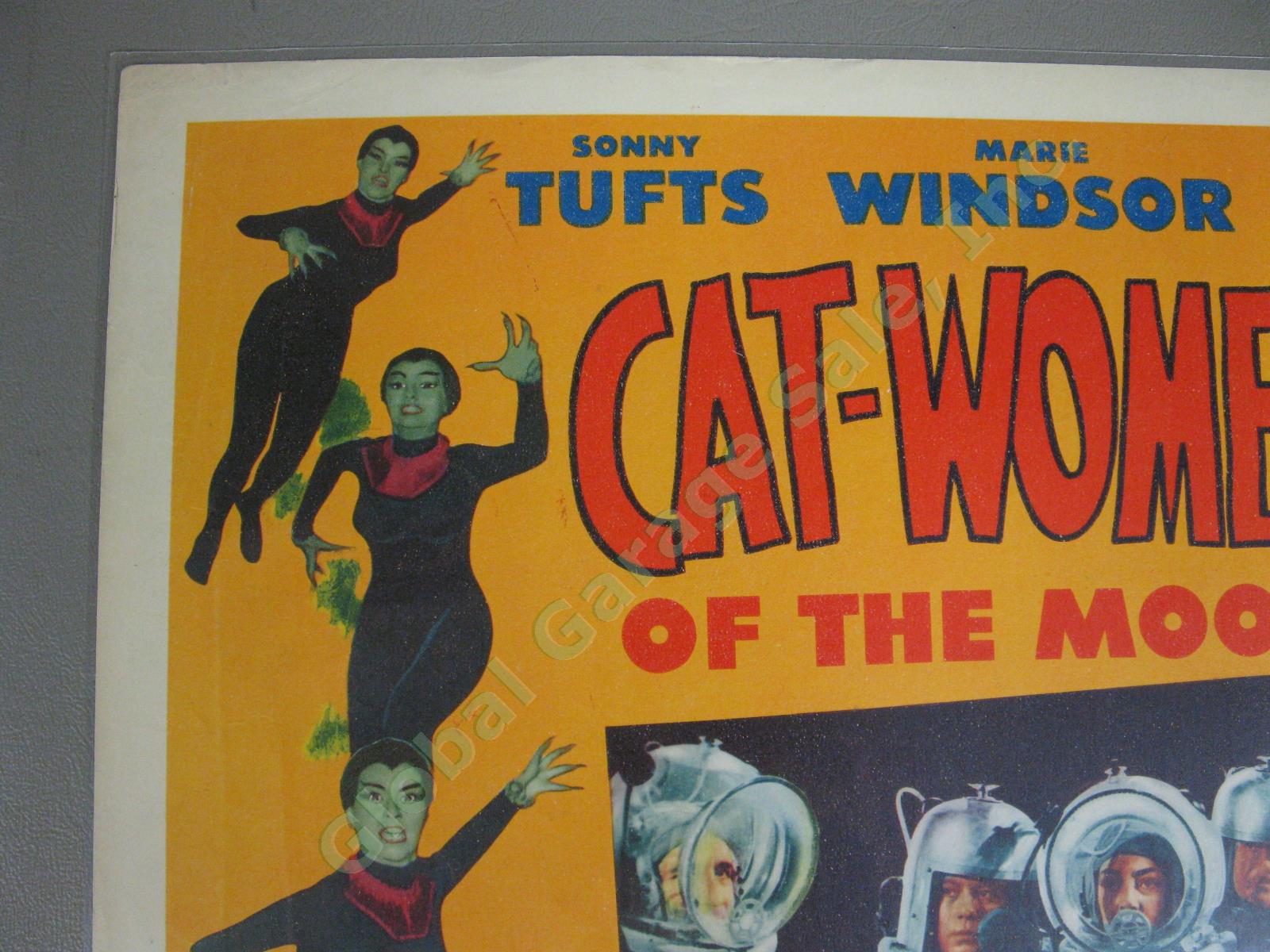 Original 1953 Cat-Women of the Moon Lobby Title Card Sci-Fi 11"x14" Poster NR 1