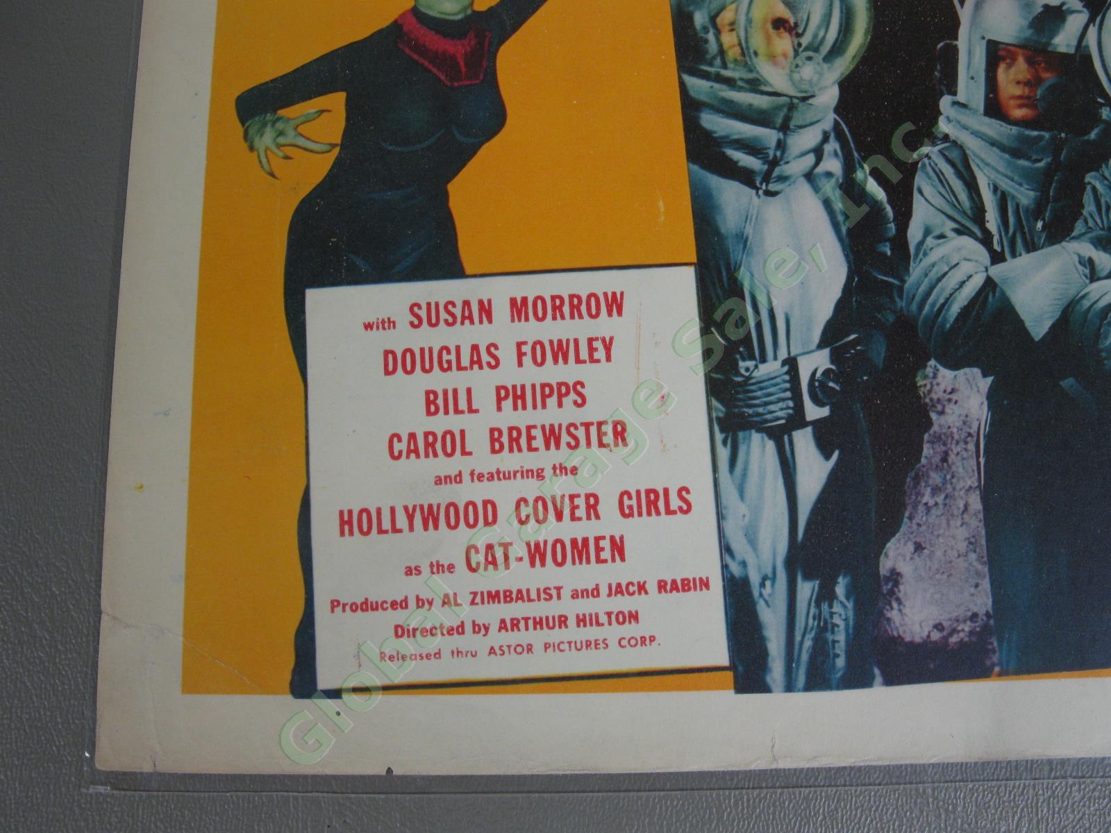 Original 1953 Cat-Women of the Moon Lobby Title Card Sci-Fi 11"x14" Poster NR 4
