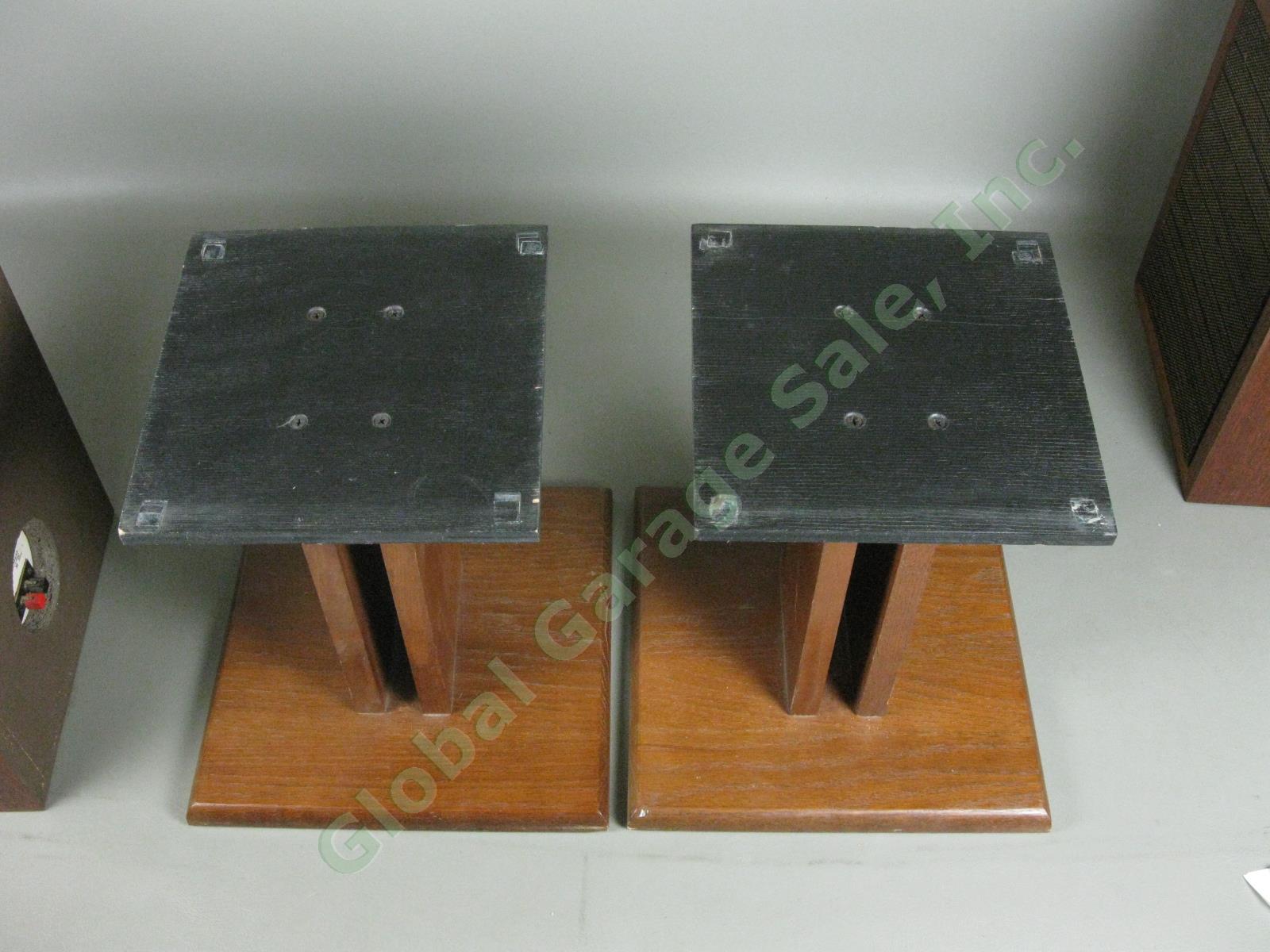 Vintage Pair EPI Epicure M50 Walnut Cabinet Bookshelf Speakers + Stands 12973/4 9