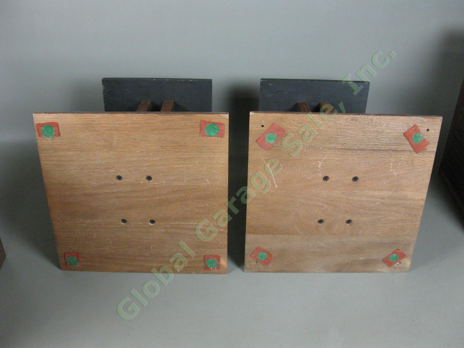 Vintage Pair EPI Epicure M50 Walnut Cabinet Bookshelf Speakers + Stands 12973/4 10