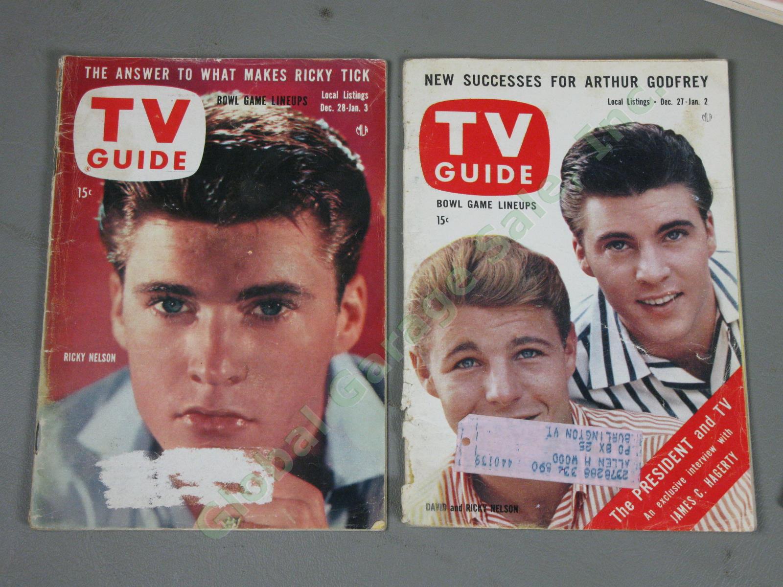 72 Vintage 1955-65 TV Guide LOT 1964 Beatles Ricky Nelson Fred Astaire Godfrey + 1