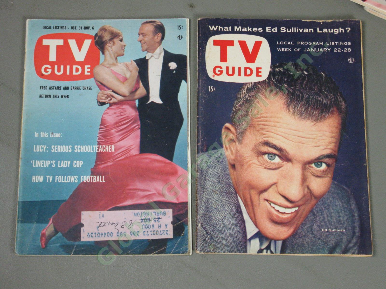 72 Vintage 1955-65 TV Guide LOT 1964 Beatles Ricky Nelson Fred Astaire Godfrey + 2
