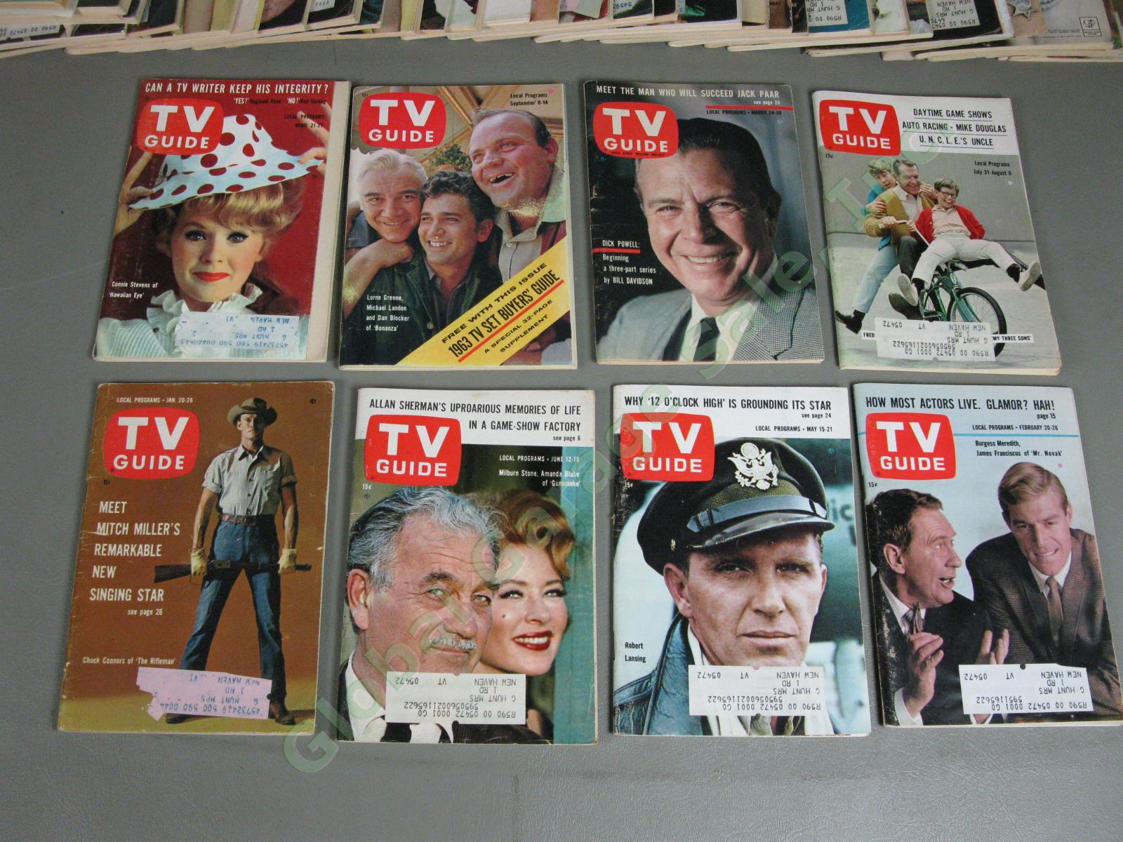 72 Vintage 1955-65 TV Guide LOT 1964 Beatles Ricky Nelson Fred Astaire Godfrey + 5