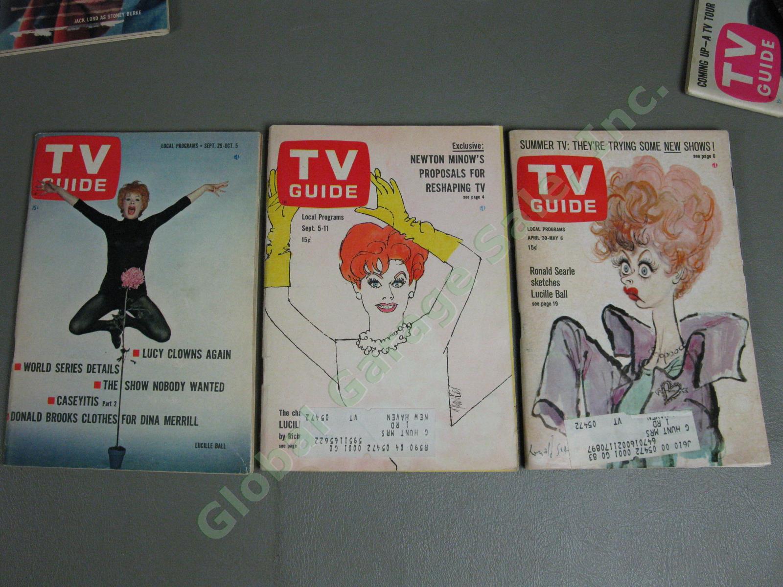 72 Vintage 1955-65 TV Guide LOT 1964 Beatles Ricky Nelson Fred Astaire Godfrey + 6