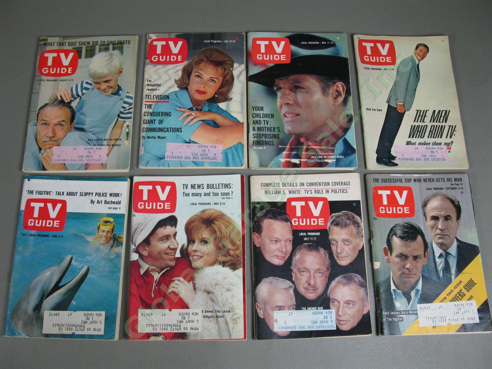 72 Vintage 1955-65 TV Guide LOT 1964 Beatles Ricky Nelson Fred Astaire Godfrey + 11