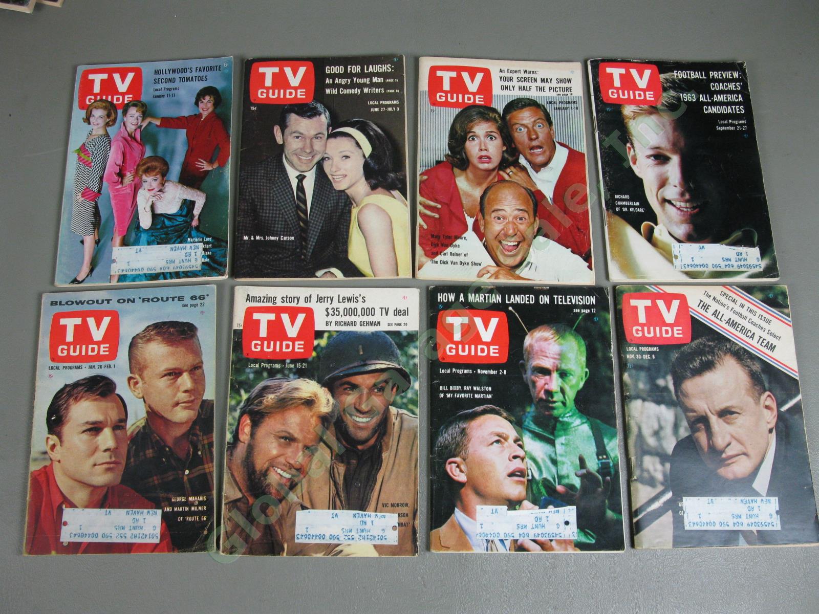 72 Vintage 1955-65 TV Guide LOT 1964 Beatles Ricky Nelson Fred Astaire Godfrey + 12