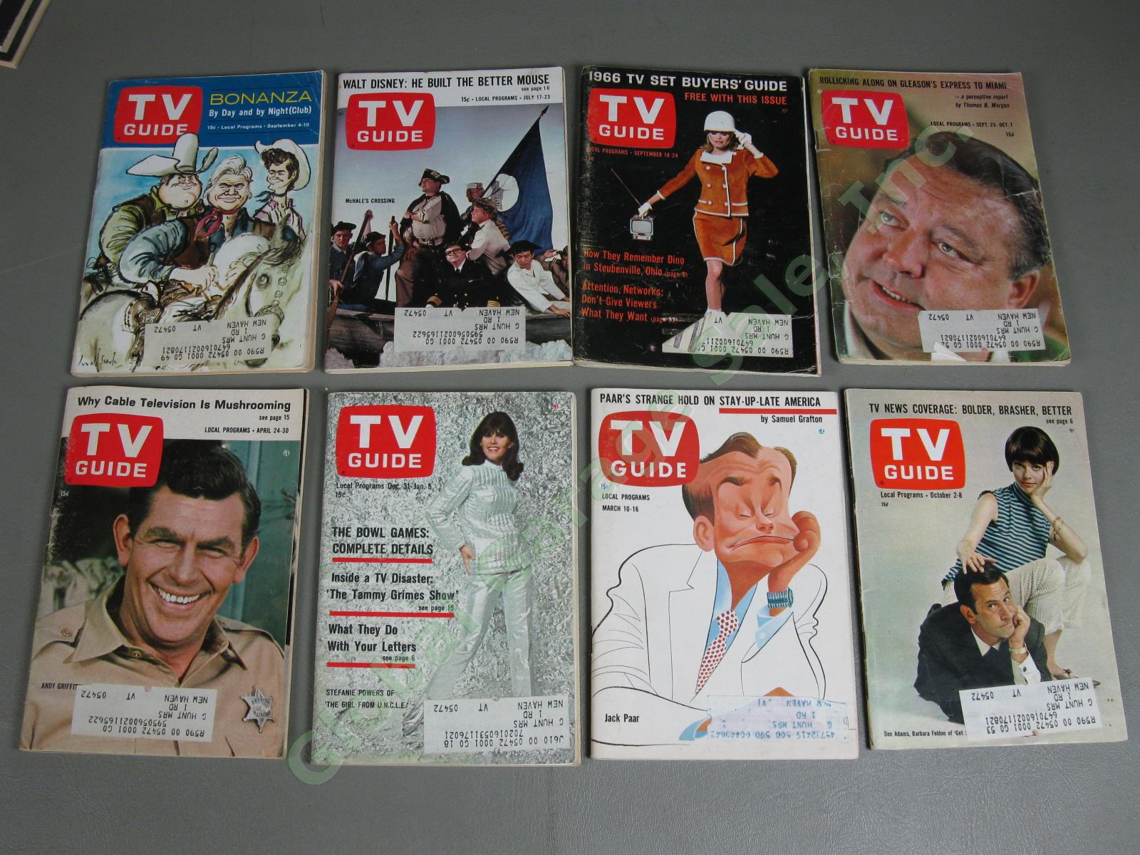 72 Vintage 1955-65 TV Guide LOT 1964 Beatles Ricky Nelson Fred Astaire Godfrey + 13