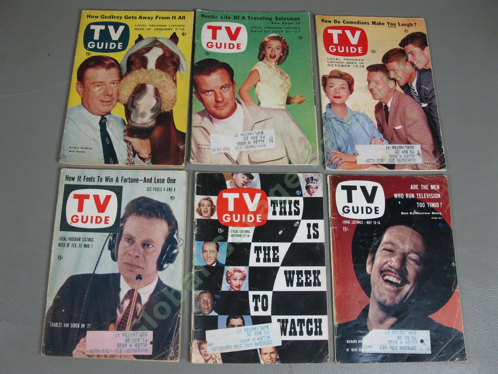 72 Vintage 1955-65 TV Guide LOT 1964 Beatles Ricky Nelson Fred Astaire Godfrey + 15