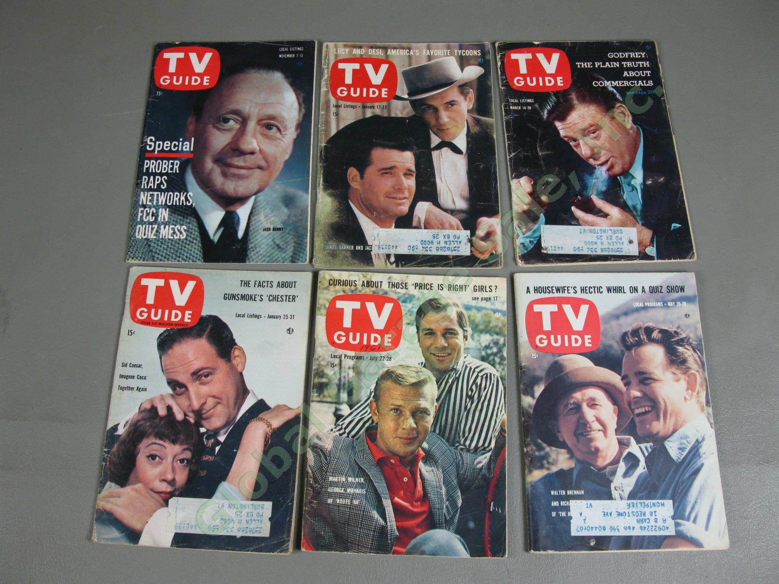 72 Vintage 1955-65 TV Guide LOT 1964 Beatles Ricky Nelson Fred Astaire Godfrey + 16