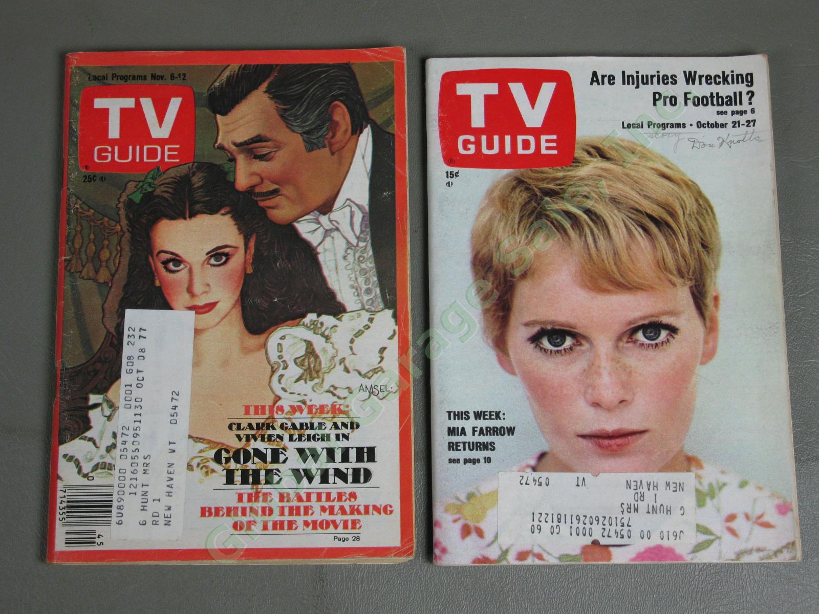 75 Vintage 1960-1970s TV Guide Lot Star Trek Wonder Woman Mia Farrow Ed Sullivan 2