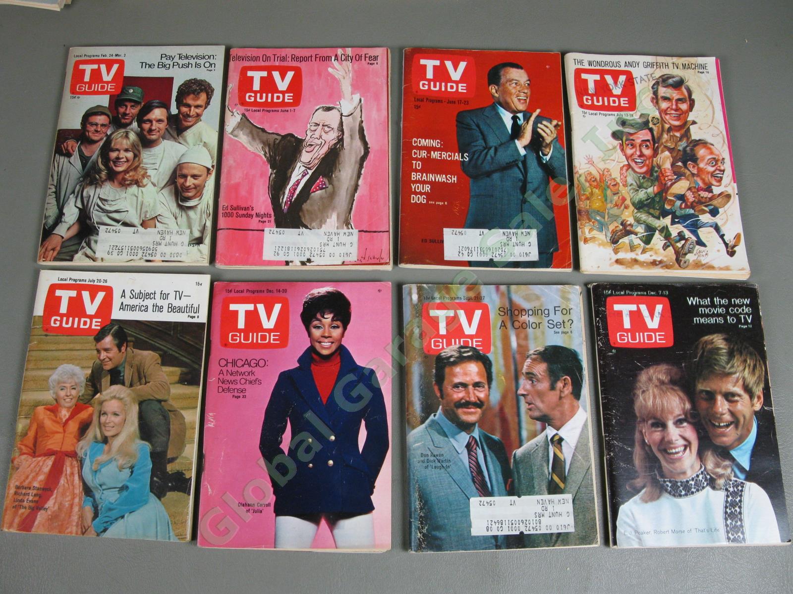 75 Vintage 1960-1970s TV Guide Lot Star Trek Wonder Woman Mia Farrow Ed Sullivan 9