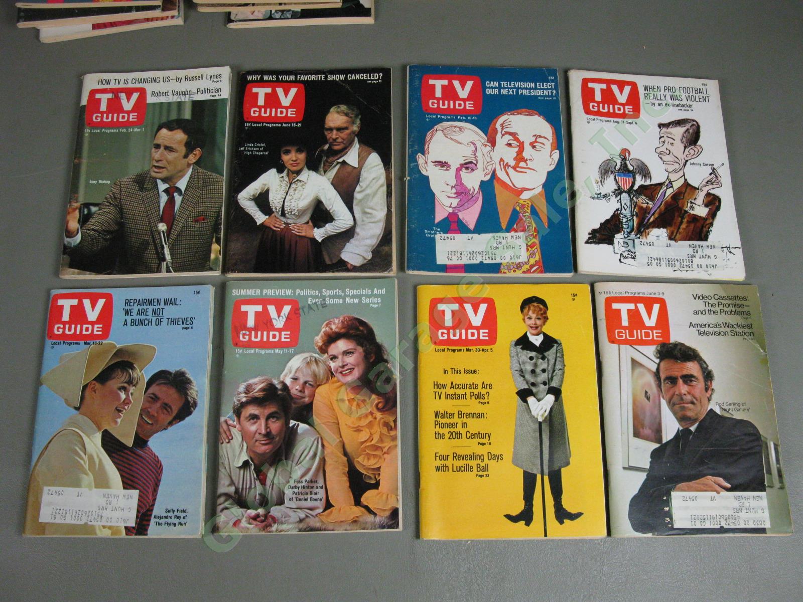 75 Vintage 1960-1970s TV Guide Lot Star Trek Wonder Woman Mia Farrow Ed Sullivan 10