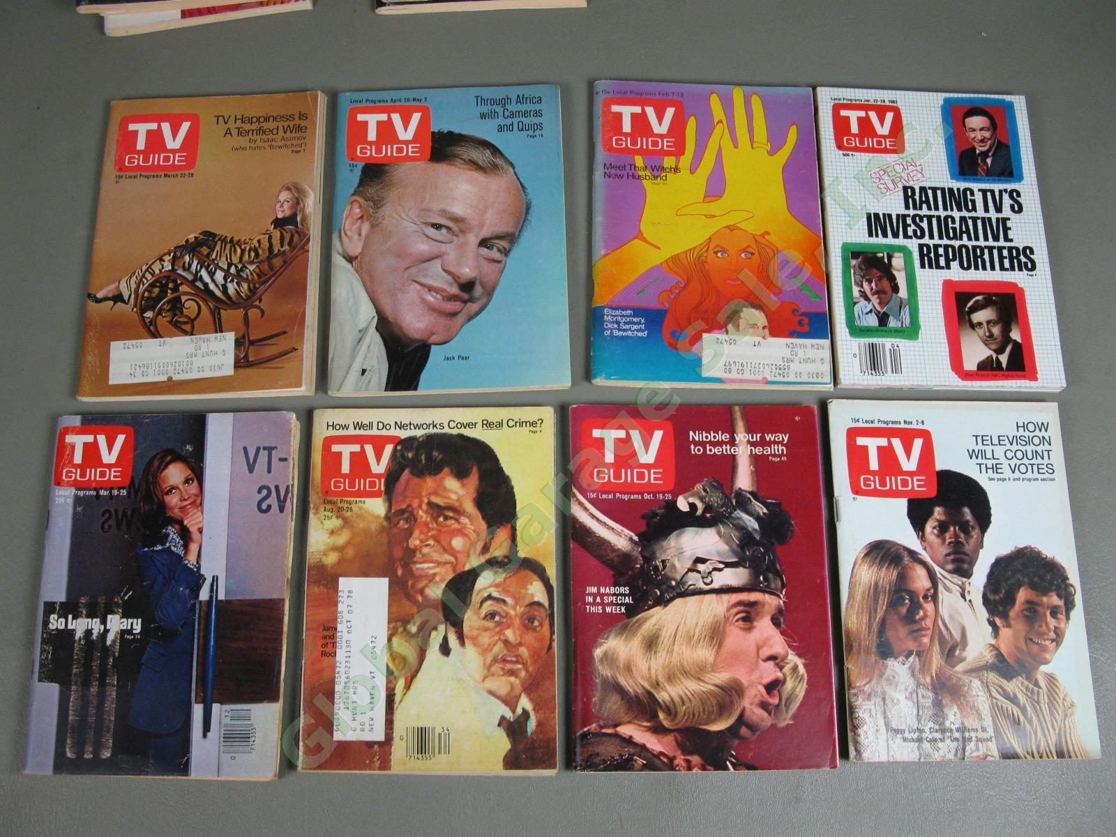 75 Vintage 1960-1970s TV Guide Lot Star Trek Wonder Woman Mia Farrow Ed Sullivan 11