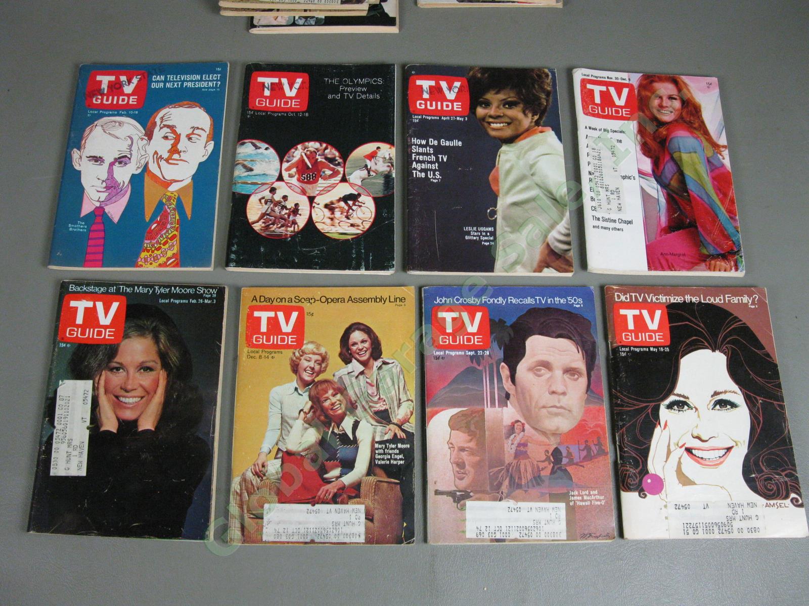 75 Vintage 1960-1970s TV Guide Lot Star Trek Wonder Woman Mia Farrow Ed Sullivan 12