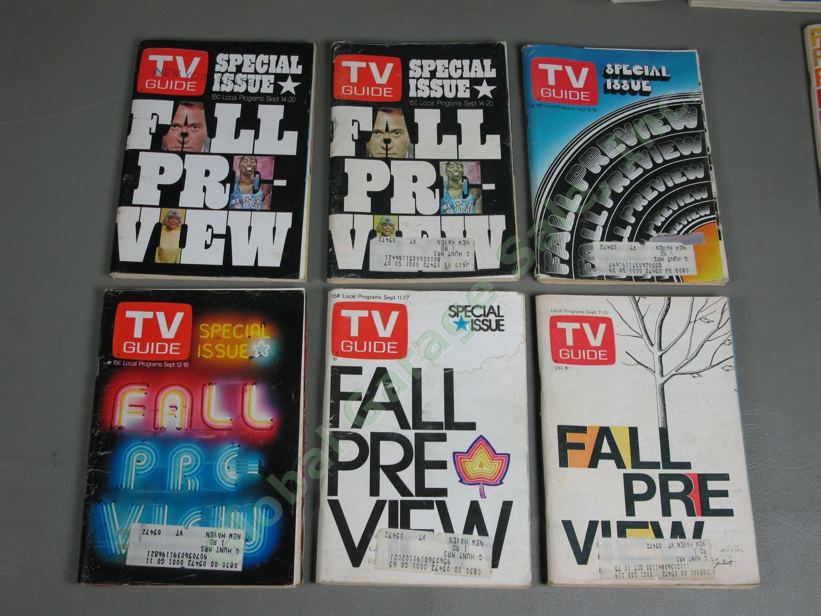 29 Vtg 1950s-90s Fall Preview TV Guide Show LOT Special Issue 1963-64 Edition NR 5