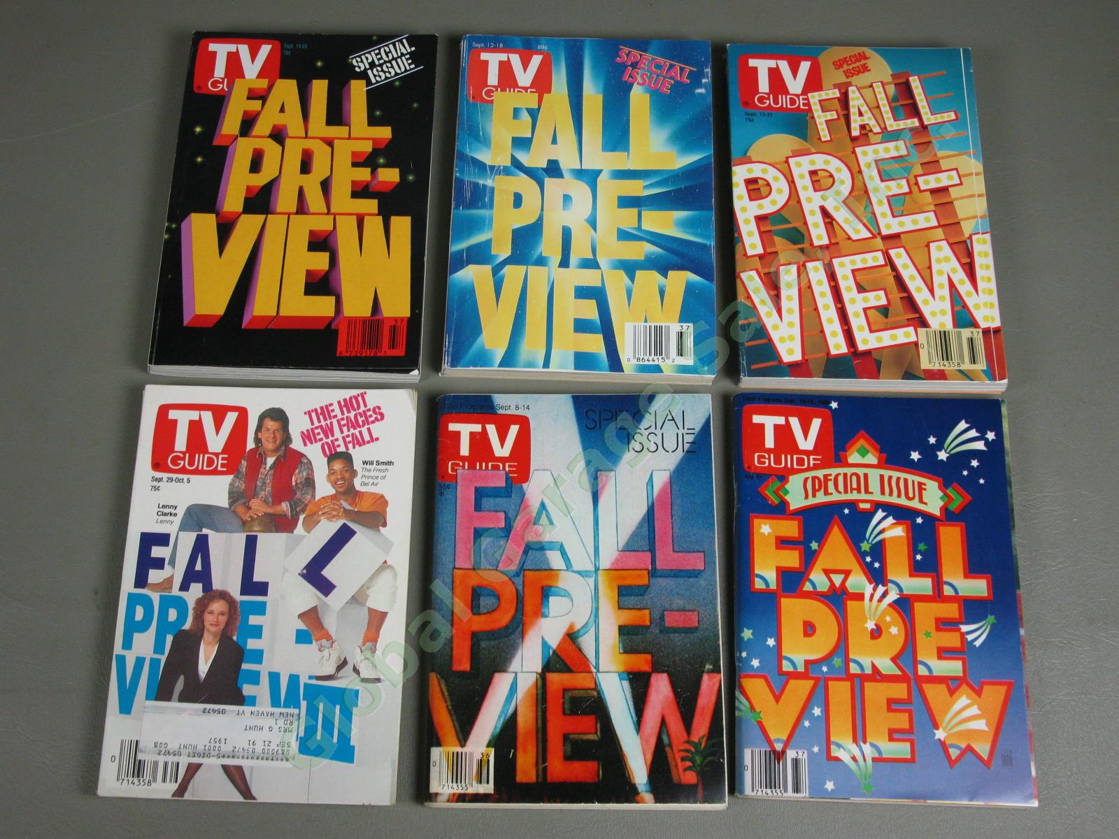 29 Vtg 1950s-90s Fall Preview TV Guide Show LOT Special Issue 1963-64 Edition NR 7