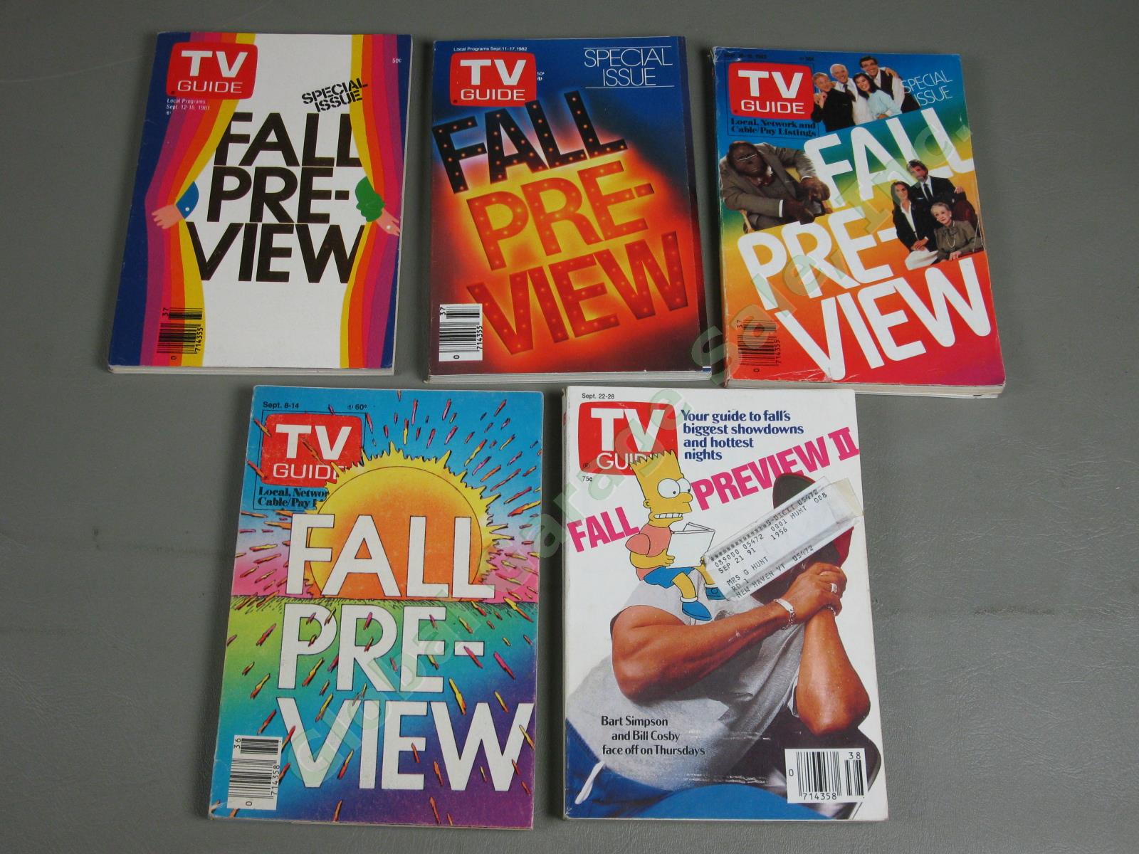 29 Vtg 1950s-90s Fall Preview TV Guide Show LOT Special Issue 1963-64 Edition NR 8