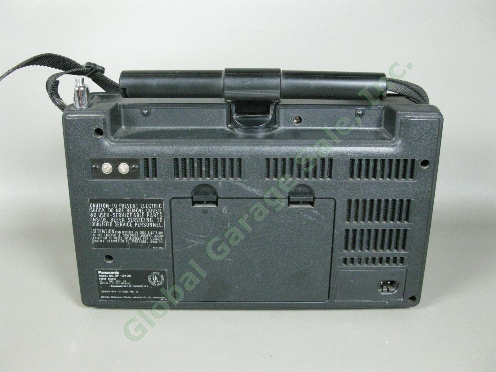 Panasonic RF2200 8-Band Short Wave AM FM Portable Radio Gyro Antenna Tested IWC 3
