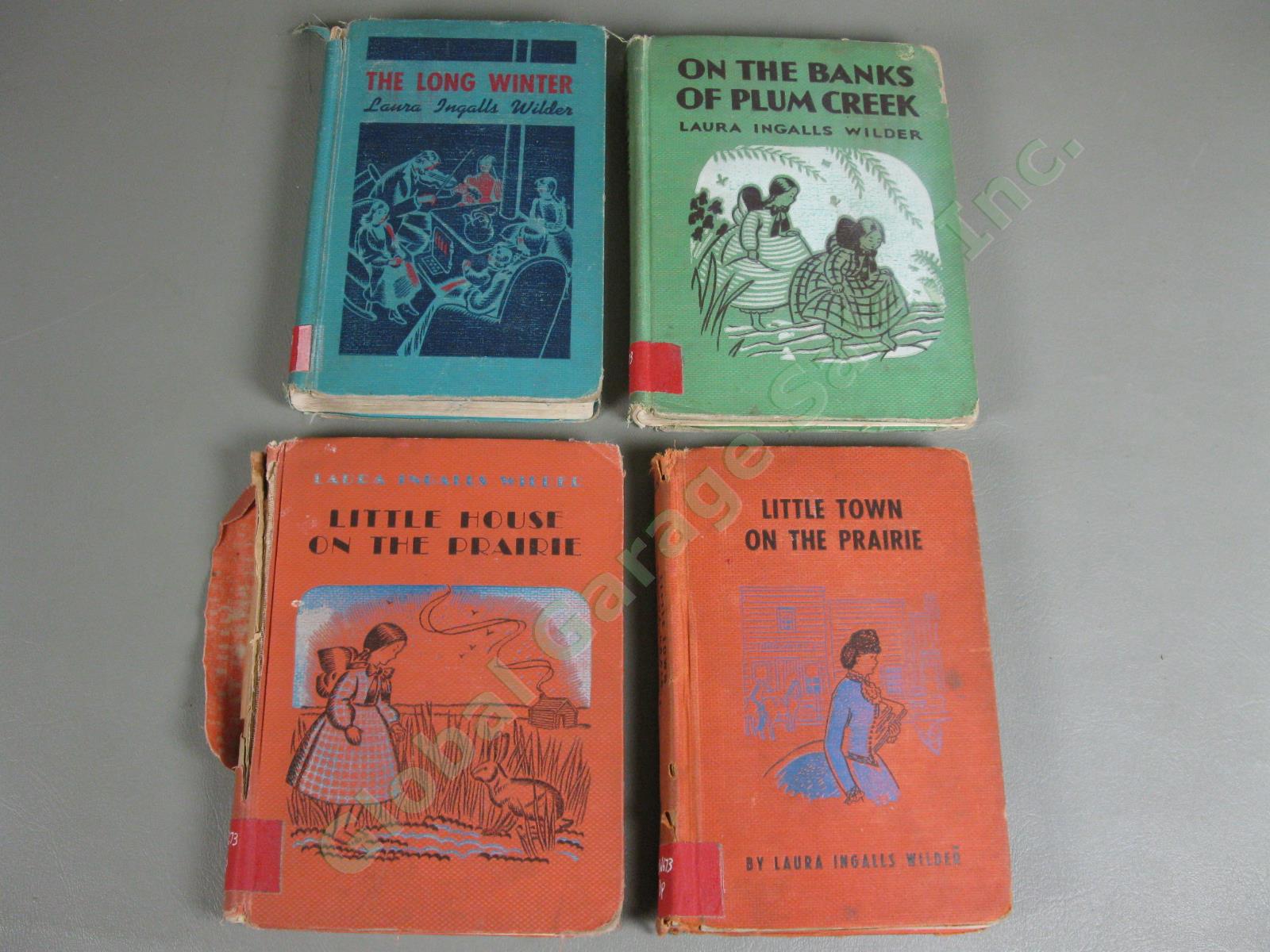 4 Laura Ingalls Wilder 1st Edition Book Set Lot 1935-41 Little House on Prairie
