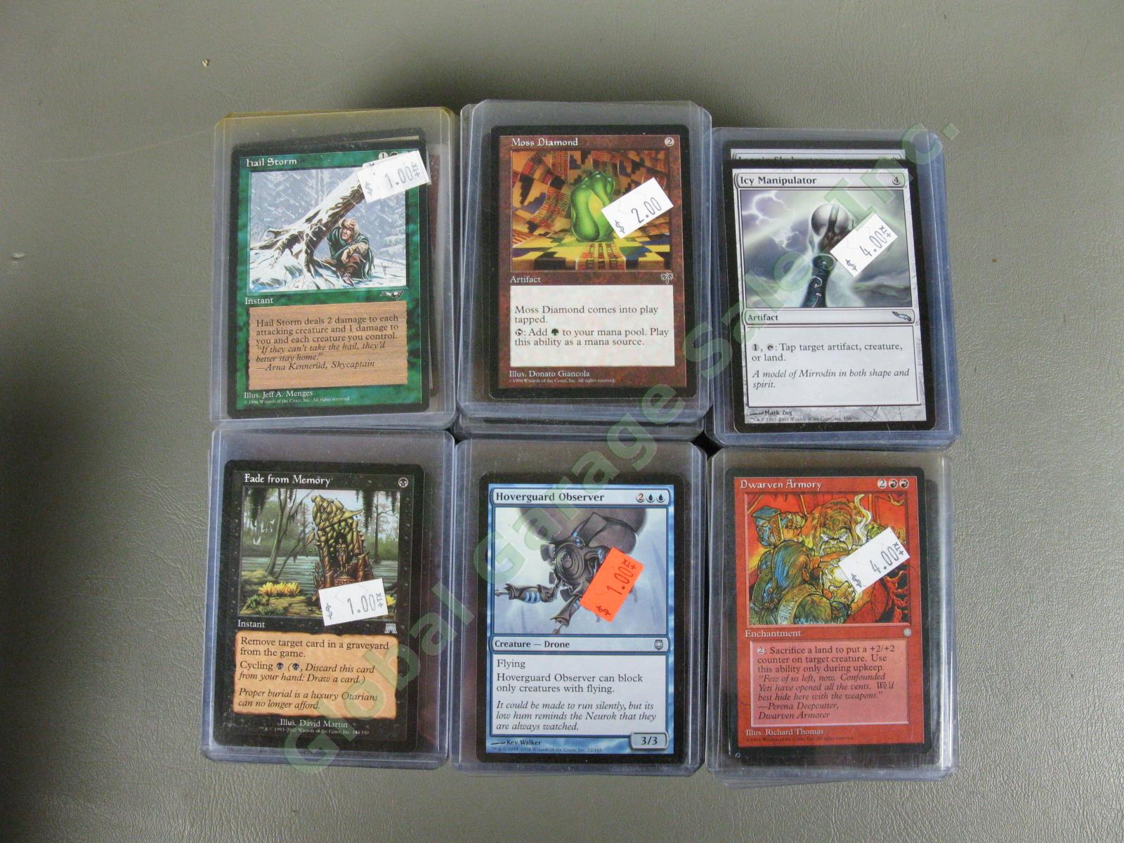 290+ HUGE Magic The Gathering Toploader Lot with Cards Hard Plastic Sleeves NR 1