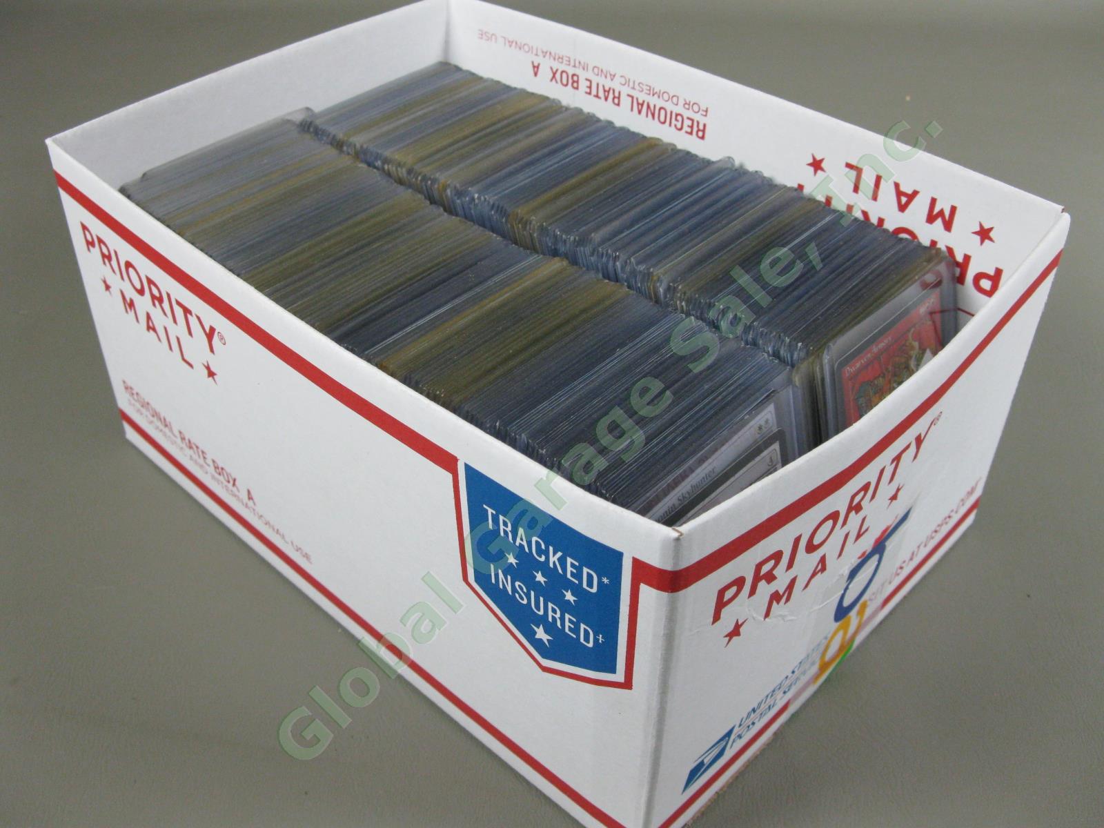 290+ HUGE Magic The Gathering Toploader Lot with Cards Hard Plastic Sleeves NR 2