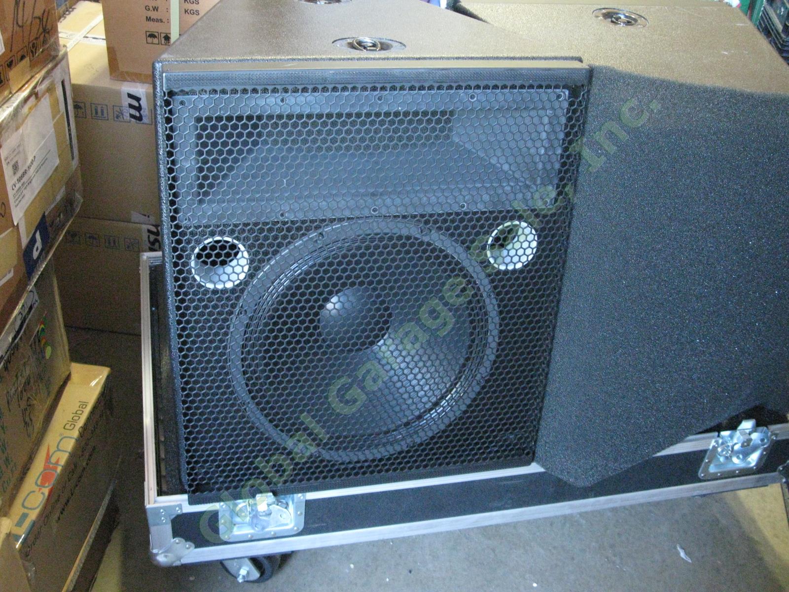 2 Meyer Sound MSL-2A PA Speakers 15" Drivers + Horns Custom Road Flight Case 5