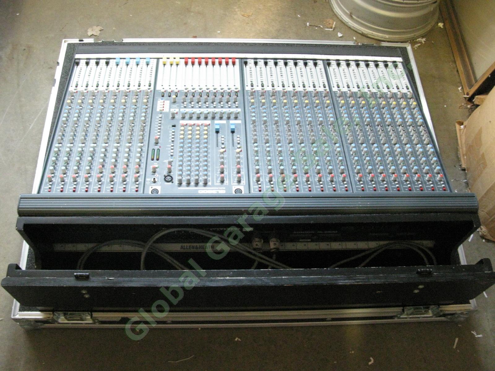 Allen + Heath GL3800 24 Frame Mixing Board Console w/Power Supply + Road Case 8