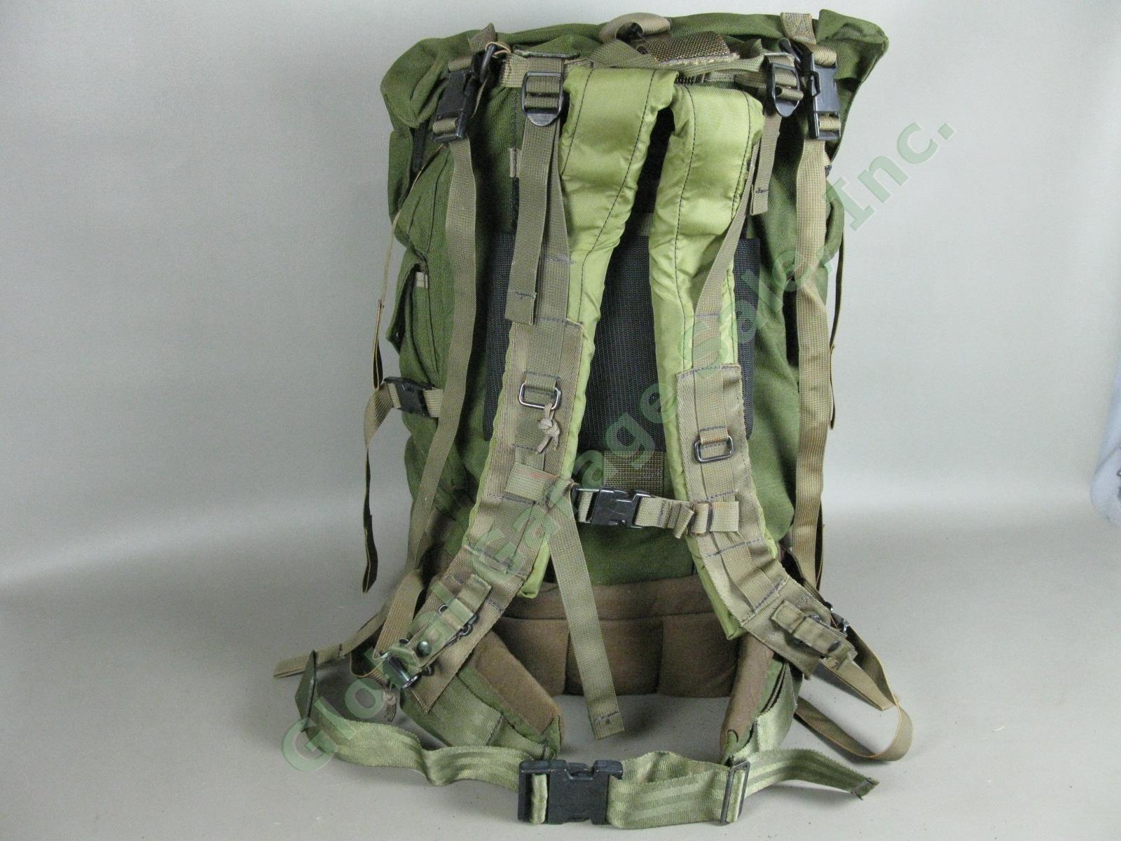 US Army Style Military Large Canvas Backpack Set 26" Steel Frame Padded Rucksack
