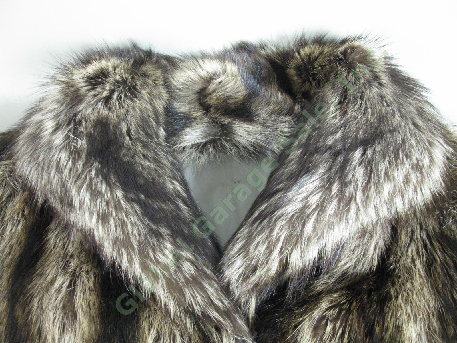 Vintage Fourrures Shuchat Raccoon Fur Full-Length Womens Coat + Hat Montreal CA 2