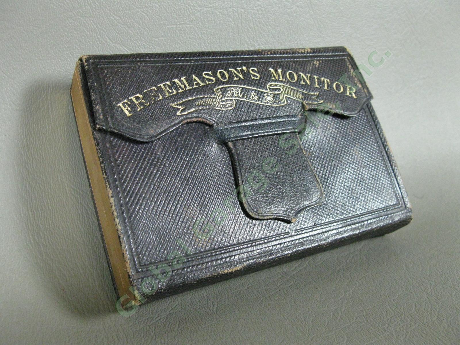 Antique 1800s Freemason Book Lot Masonic Monitor & Treatise On Self Knowledge NR 5