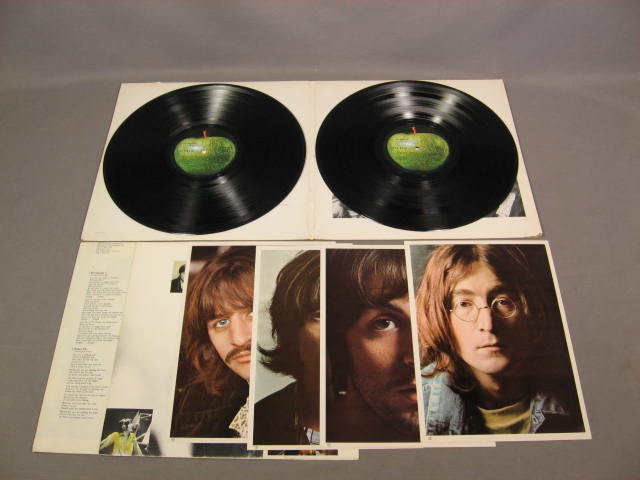 9 Vintage Beatles LP Record Albums Lot White Sgt Pepper 2