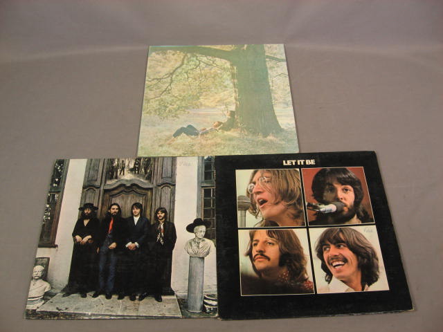 9 Vintage Beatles LP Record Albums Lot White Sgt Pepper 5