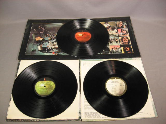 9 Vintage Beatles LP Record Albums Lot White Sgt Pepper 6