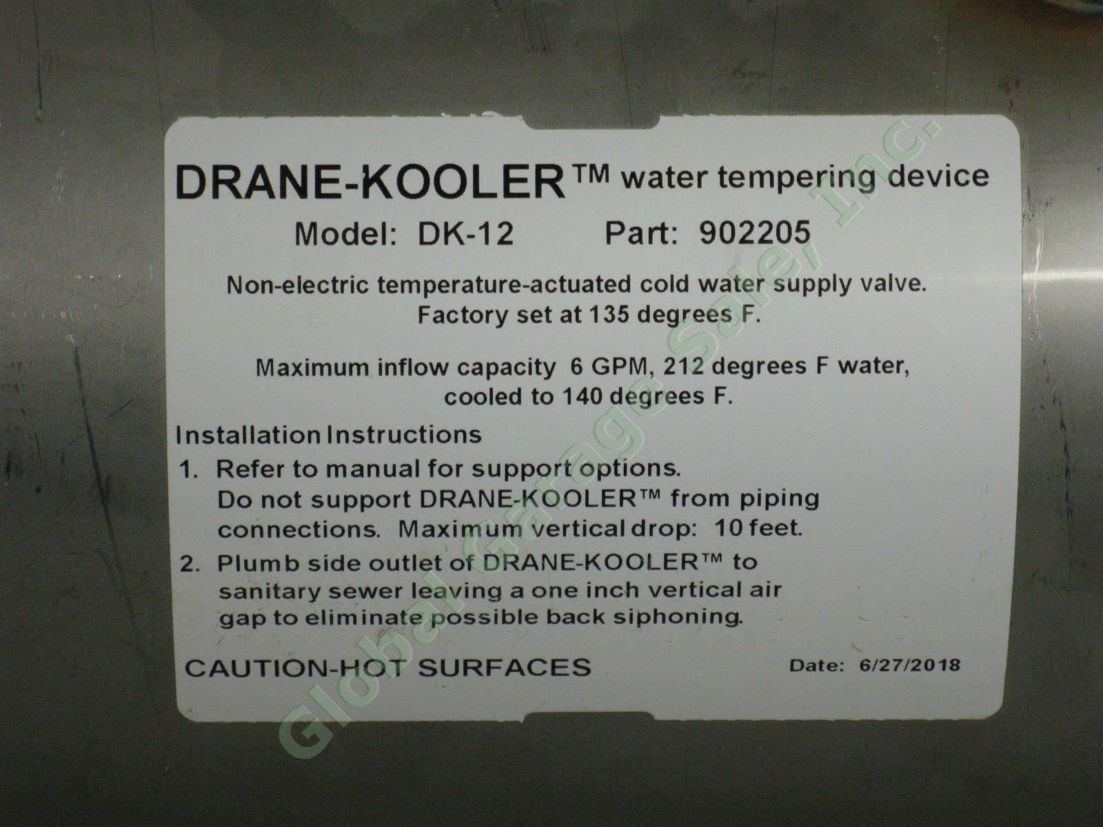 NEW DriSteem Drane Kooler DK-12 902205 Steam Humidifier Water Tempering Device 1