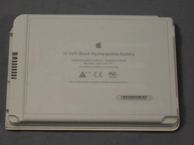 Apple Mac Macintosh iBook G4 Laptop Computer + Battery 9