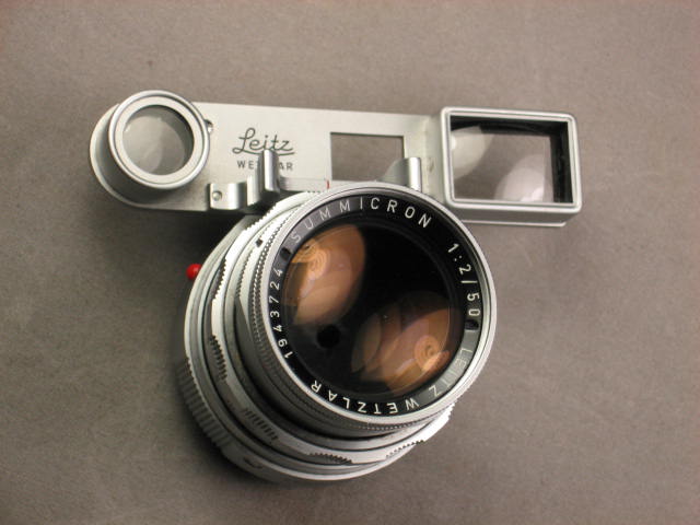 Leica Leitz Summicron M f2 Dual Range 50mm Chrome Lens 1
