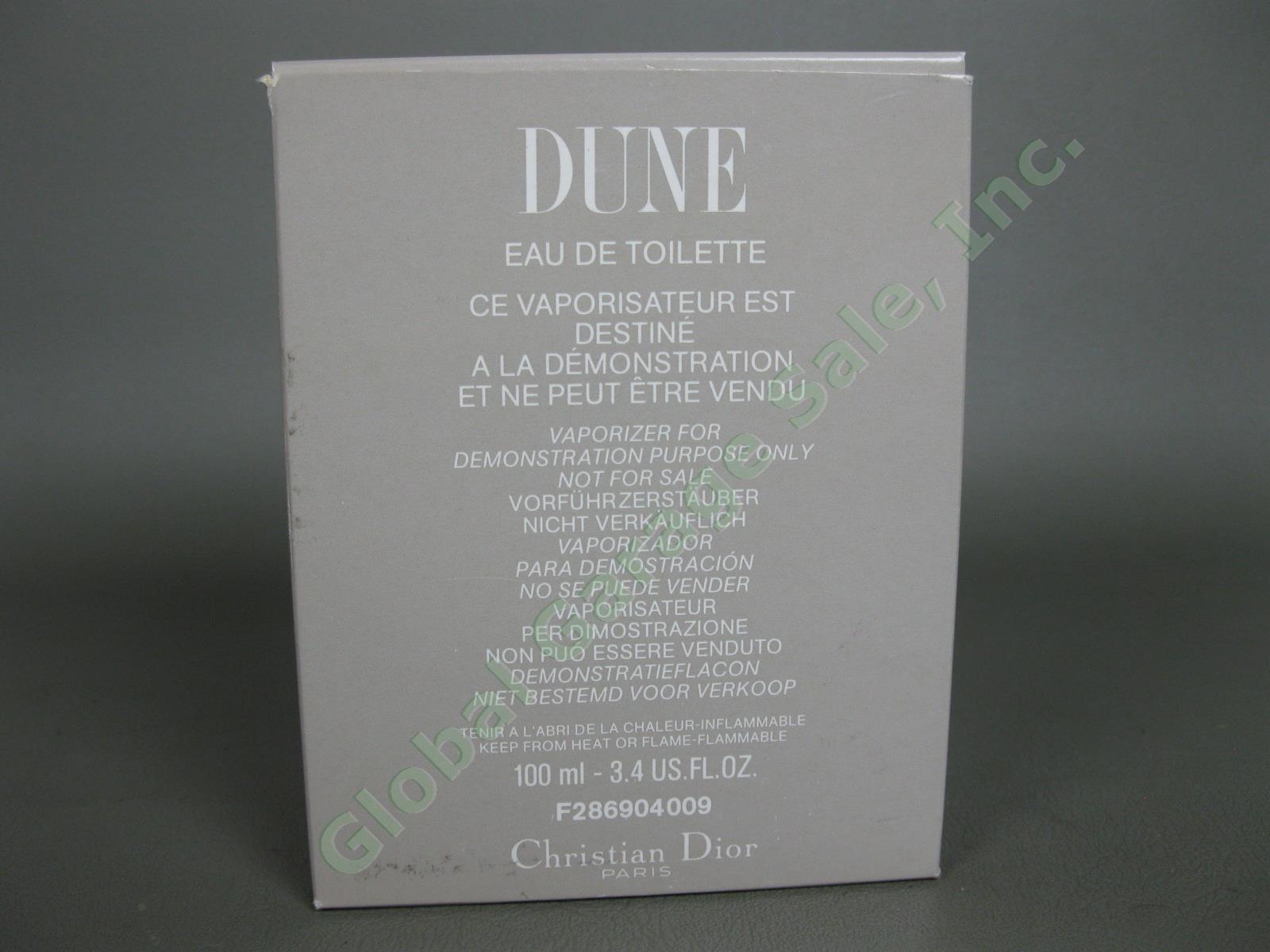 RARE Original Dune Christian Dior 3.4oz/100ml TESTER Demo Womens Eau De Toilette 4
