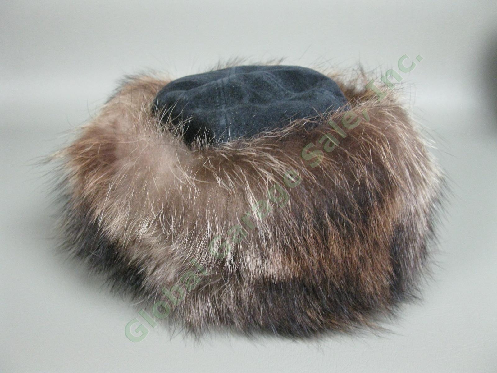 Vintage Fourrures Shuchat Raccoon Fur Full-Length Womens Coat + Hat Montreal CA 11