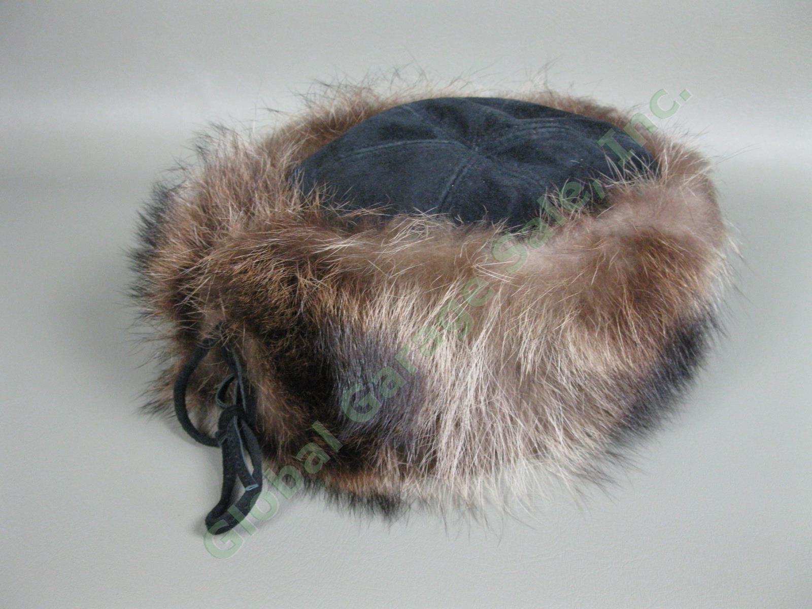 Vintage Fourrures Shuchat Raccoon Fur Full-Length Womens Coat + Hat Montreal CA 12