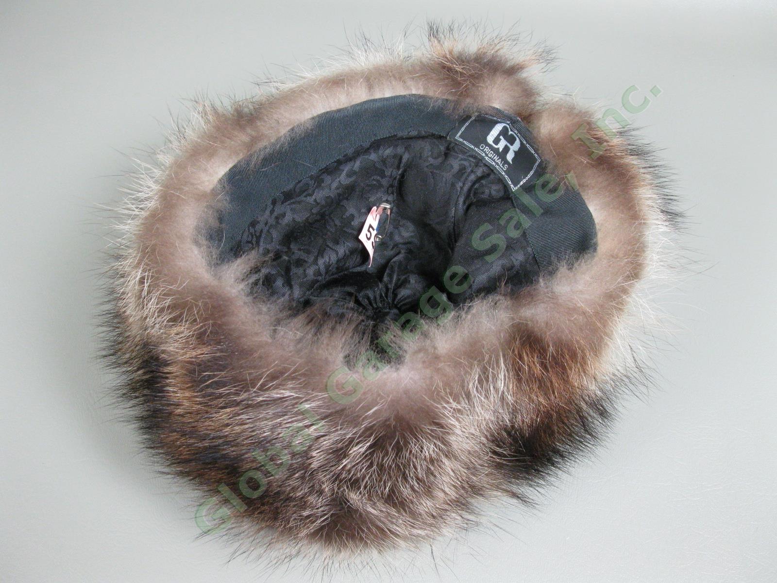 Vintage Fourrures Shuchat Raccoon Fur Full-Length Womens Coat + Hat Montreal CA 13