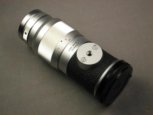 Leica Leitz Wetzlar Elmar M 135mm f4 Chrome Lens W/Caps 3