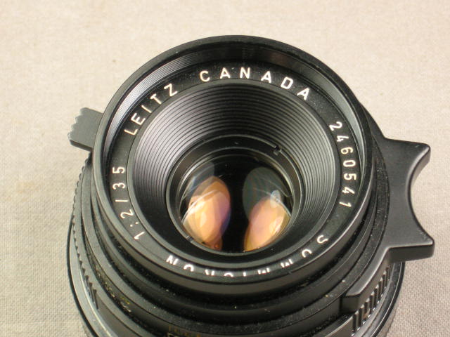 Leica Leitz Summicron M 35mm f2 Lens W/ Shade Black NR 3