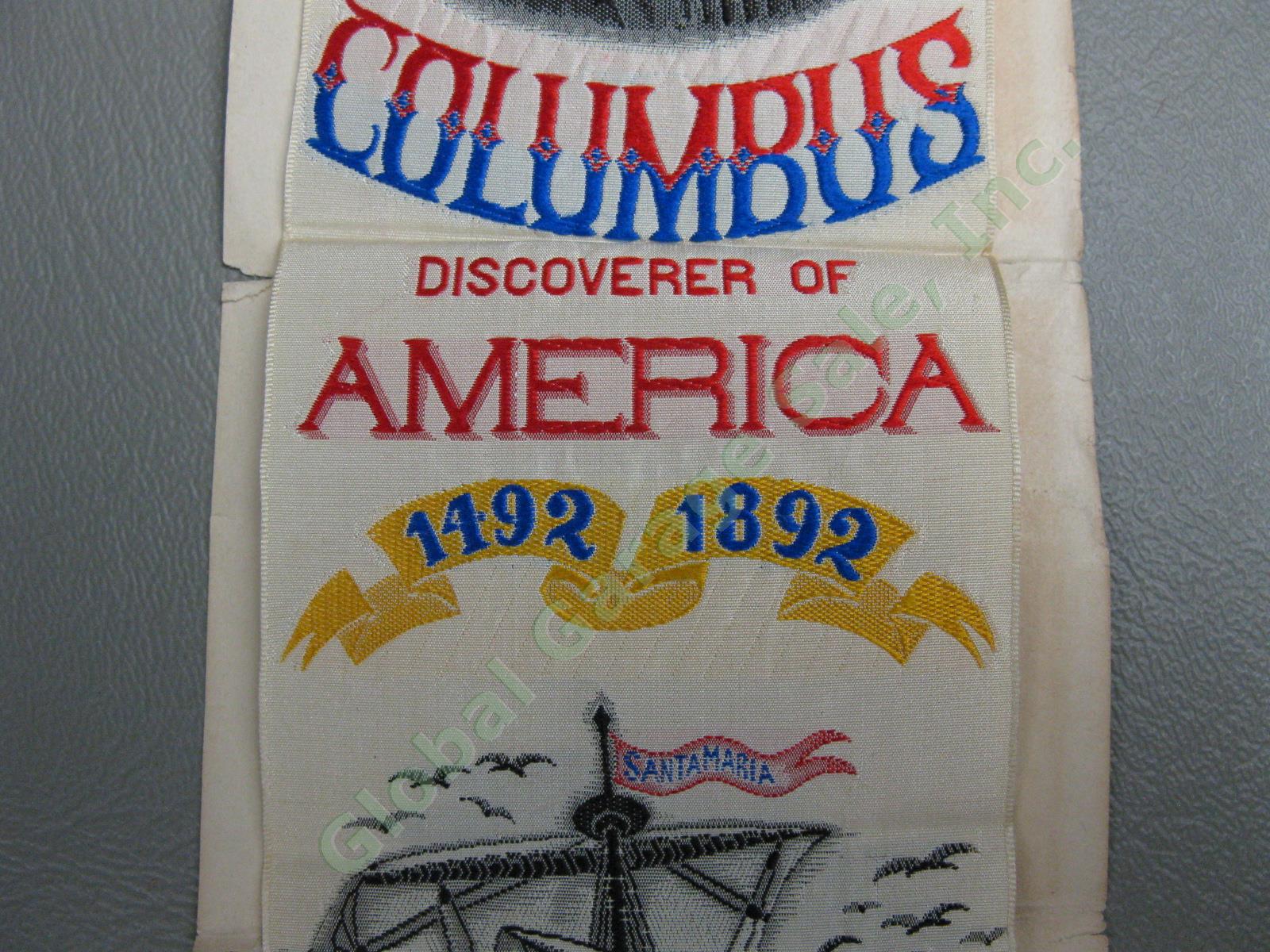 1892 1893 Columbus Day 400 World Columbian Exposition Fair Stevengraph Bookmark 6