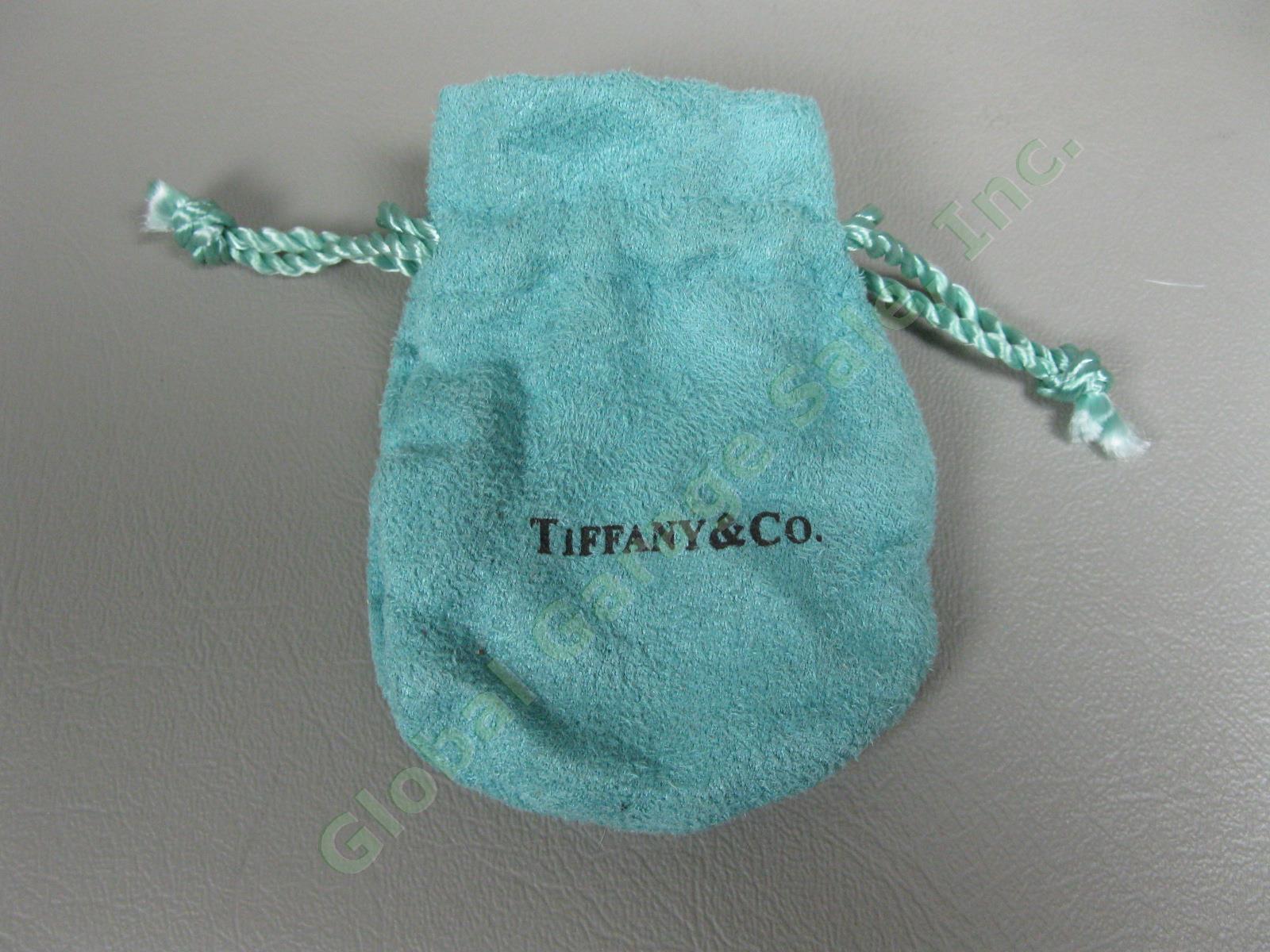 Tiffany & Co Sterling Silver Heart Pendant Clasp 6" Chain Bracelet + 6 Links NR 4