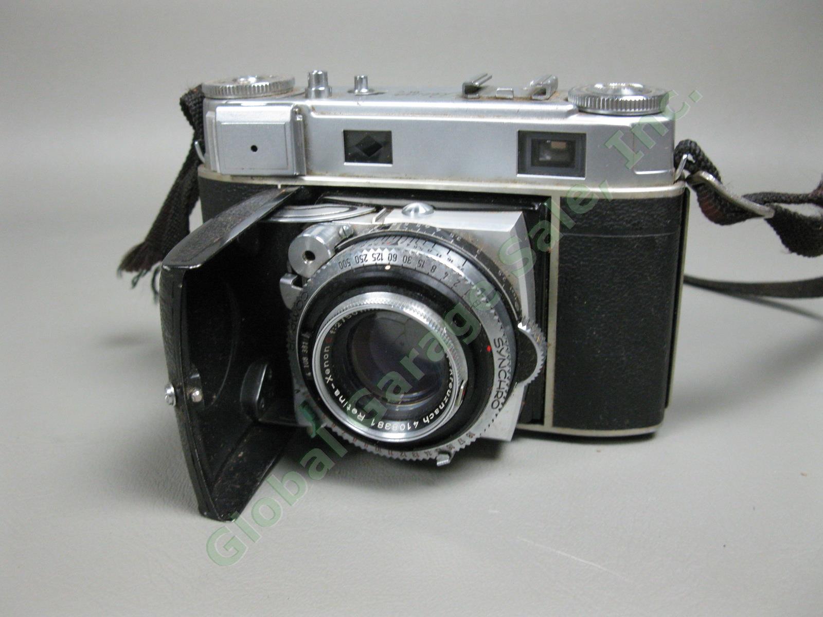 Vintage Kodak Retina IIIc Flashholder Camera + Extra Lens & Flashbulbs For Parts 1