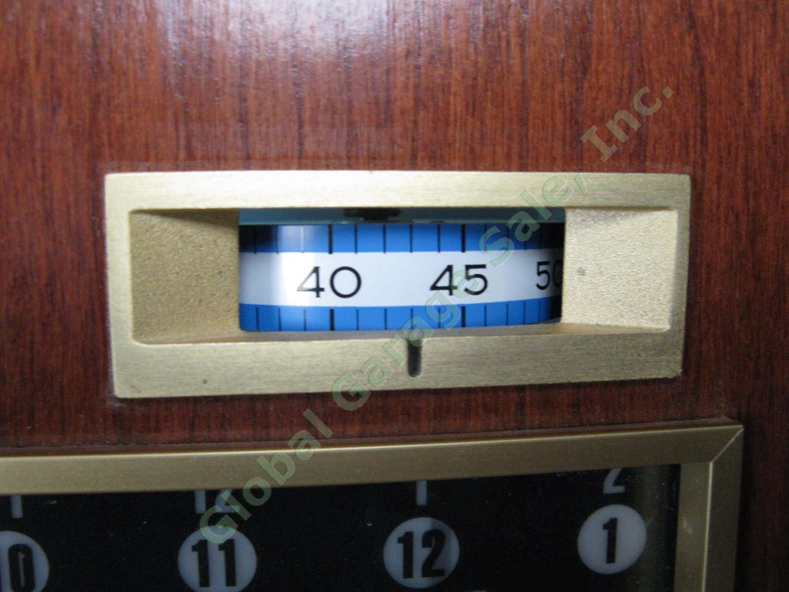 Executive Geochron Kilburg Classic World Time Clock Chronometer Wood Light Box 4