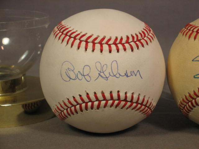 Stan Musial Bob Gibson Hand Signed Baseballs Cardinals 4