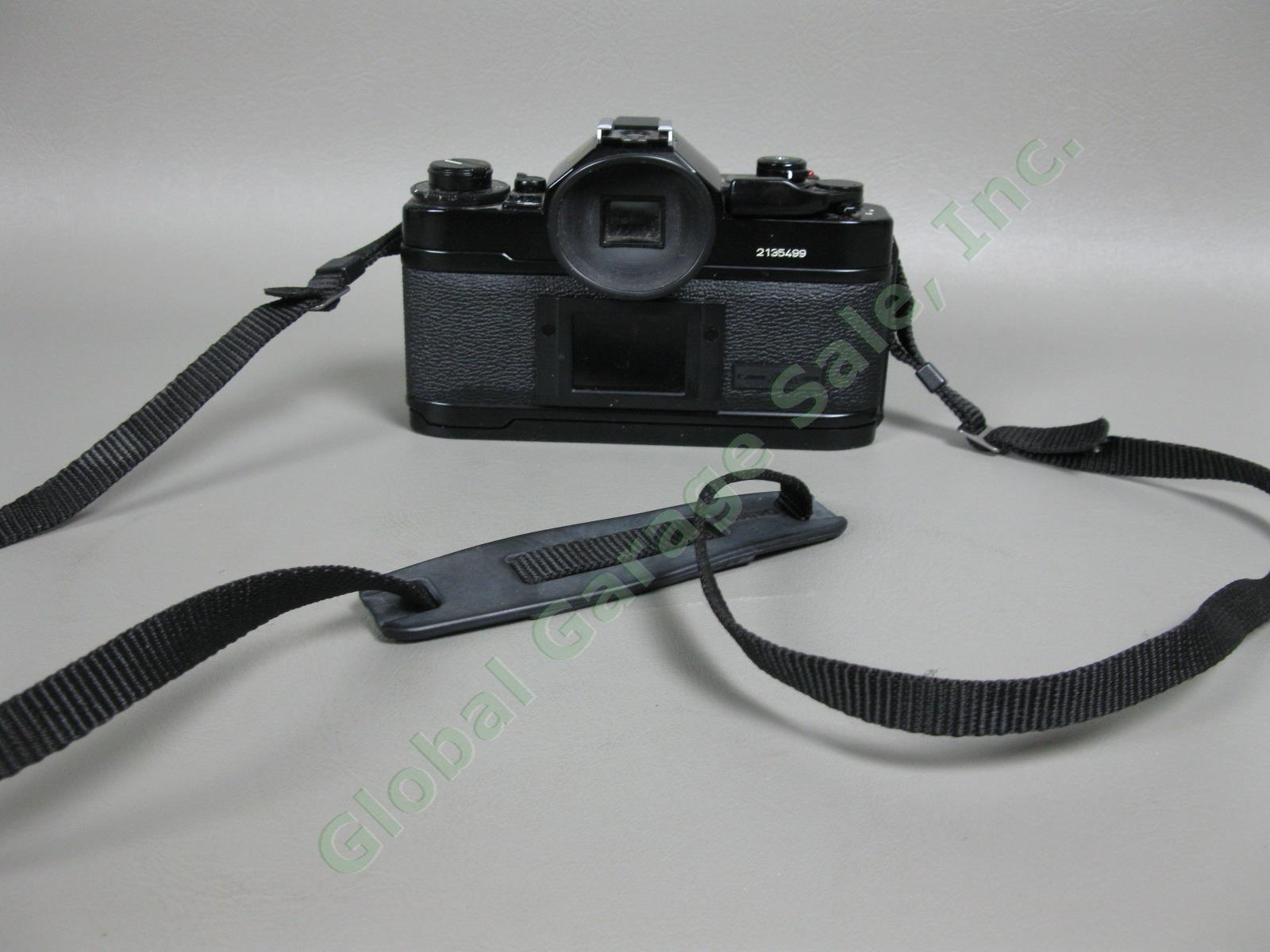 Canon A-1 Camera 35mm Film SLR F1.8 Lens 50mm & 70-210mm Zoom Lens Vivitar Flash 4