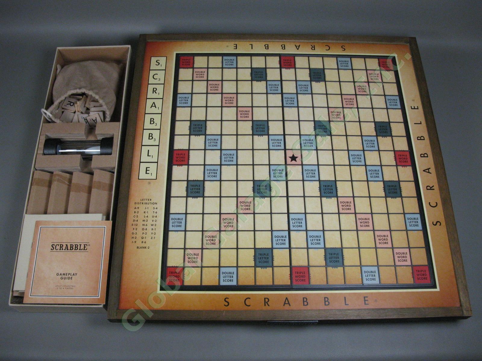 EXTRA LARGE Restoration Hardware Deluxe Vintage Rotating Scrabble Board Mint NR