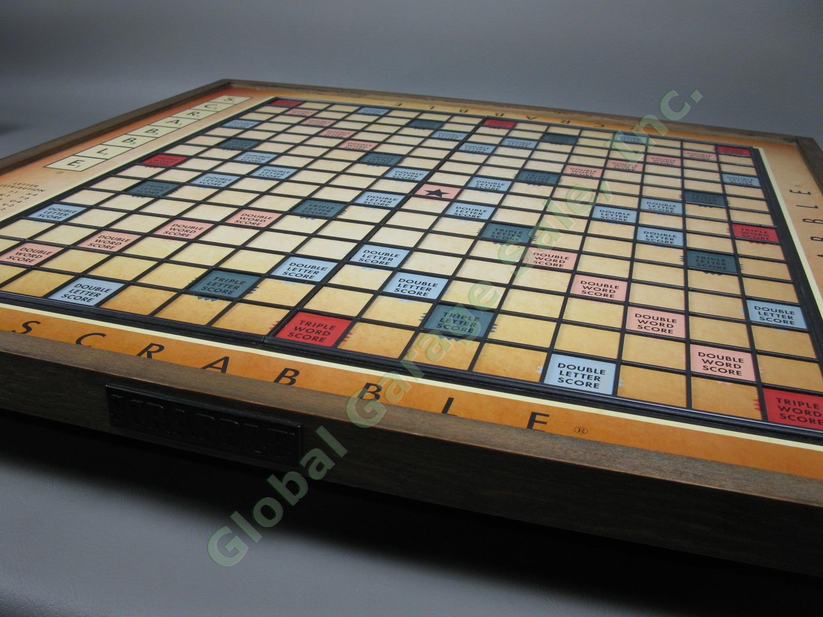 EXTRA LARGE Restoration Hardware Deluxe Vintage Rotating Scrabble Board Mint NR 3